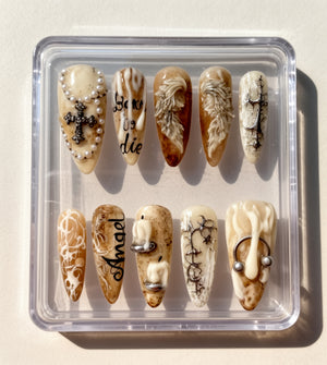 gothic press on nails