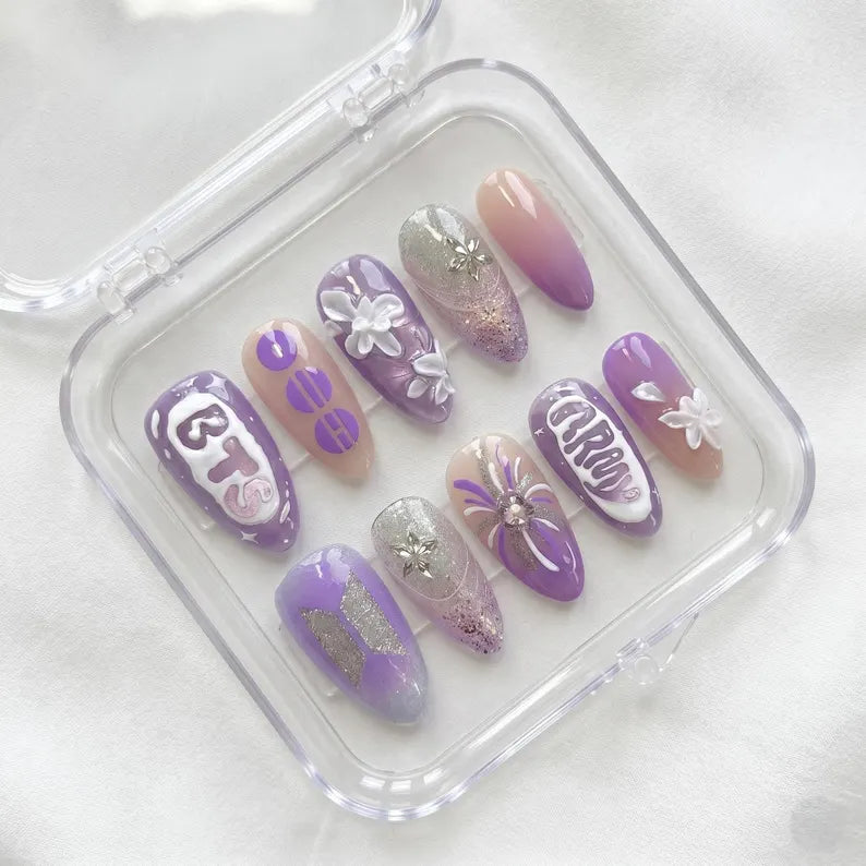 Arirang: Purple Symphon | BTS 2026 Reunion Luxury Press-On Nails