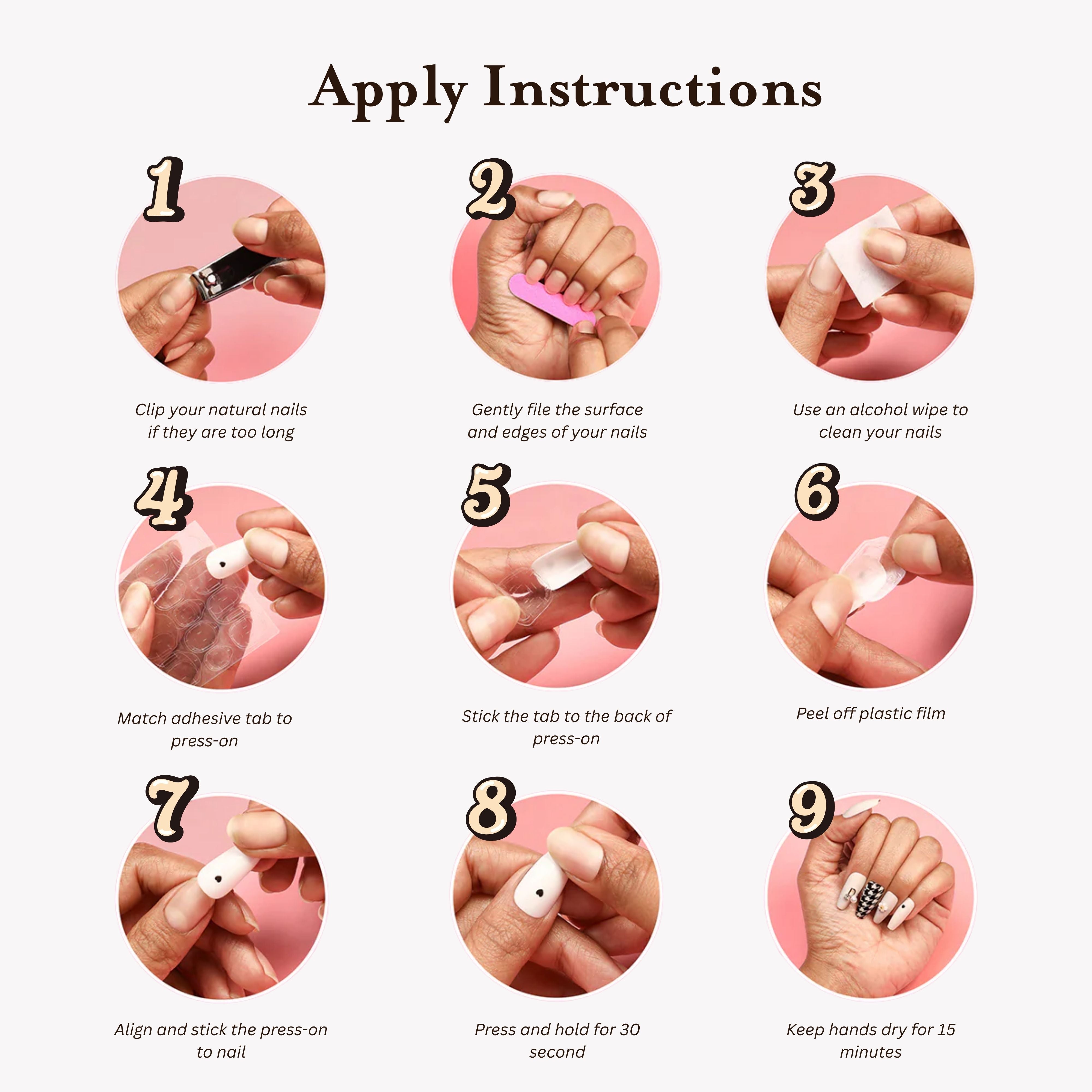 how to apply press on nails