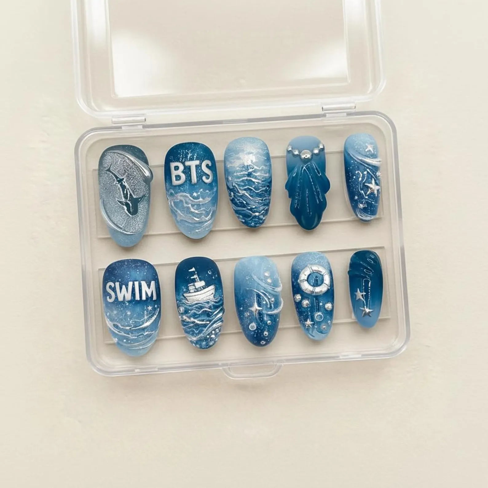 BTS Swim MV Inspired Press On Nails | Arirang Album Comeback Art